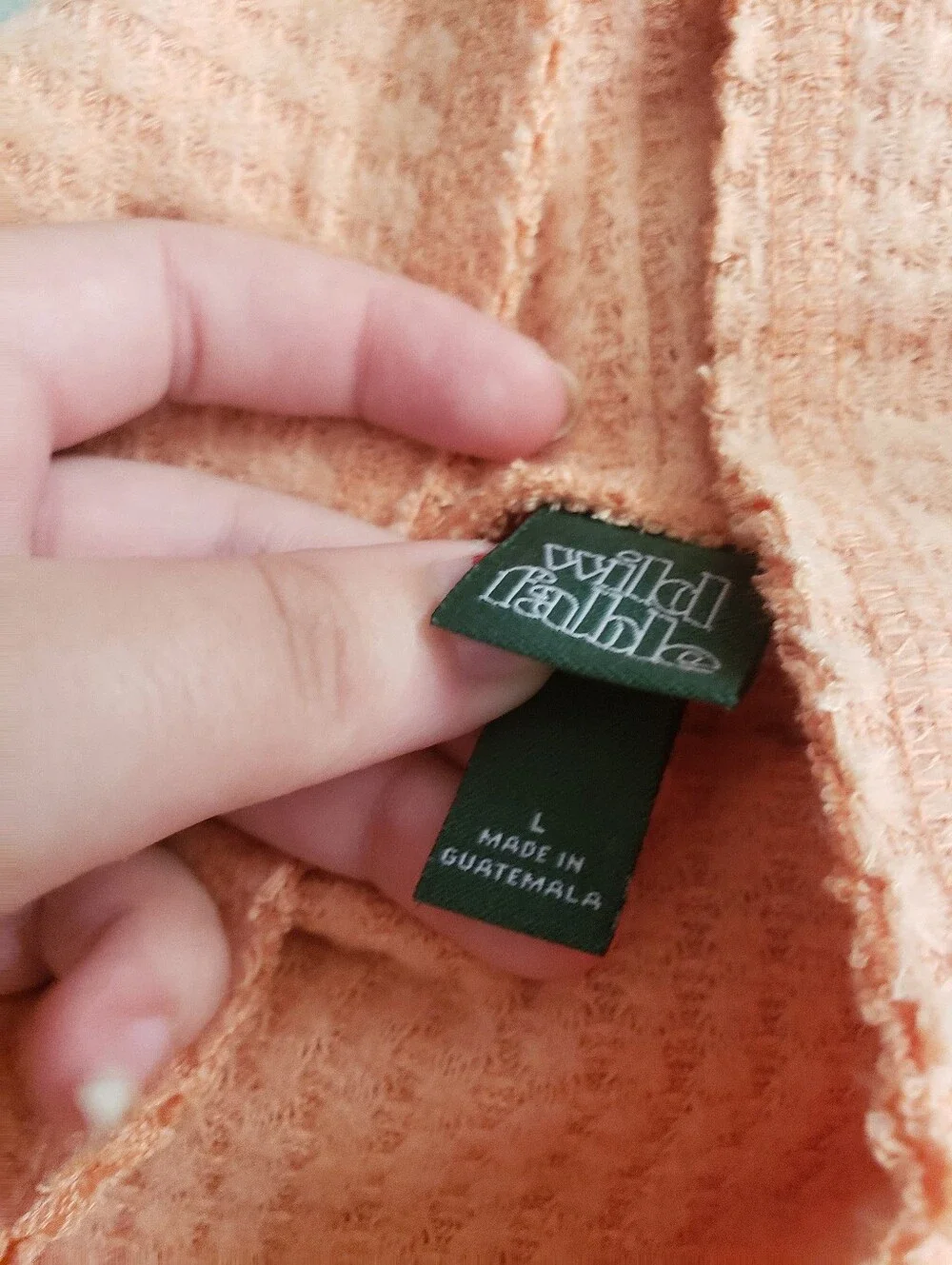 Wild fable Ribbed Mock Neck Crop Top Knit Orange L - Picture 8 of 8